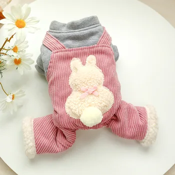 

Winter Dog Clothes Velvet White Rabbit Pets Outfits Warm Clothes for Small Dogs Cat Costumes Coat Jacket Puppy Sweater Dogs New