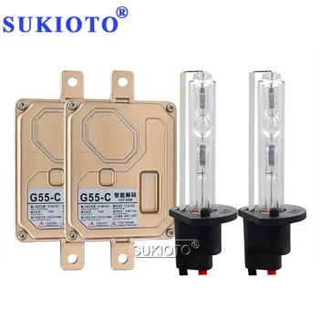 

SUKIOTO AC 55W H11 H1 H3 9005 9006 H7 No Error Canbus HID Xenon Headlight Conversion Ballast Kit 4300K-8000K Car Light Headlamp