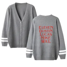 Горячая свитер странные вещи v-образным вырезом кардиган свитер подходит всем мужчинам/женщинам модный свитер странные вещи вязаный