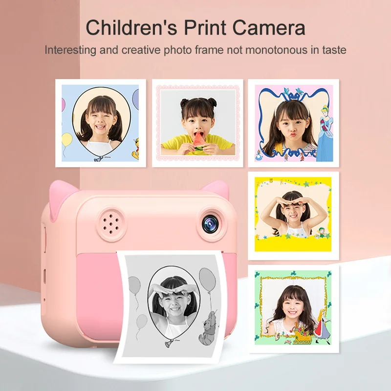 Children Camera instant Print Camera For Kids 1080P HD Digital Camera With Print Photo Paper Child Camera Best Birthday Gifts