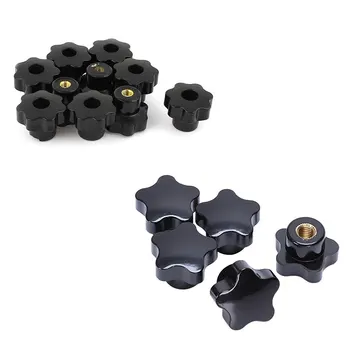 

5Pcs M8 Female Thread 32mm Star Head Clamping Nuts Knob Grip Handle & 10 Pcs 32mm Dia M6