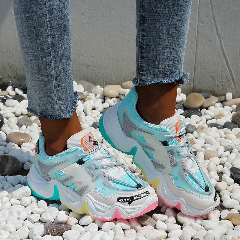 womens rainbow tennis shoes