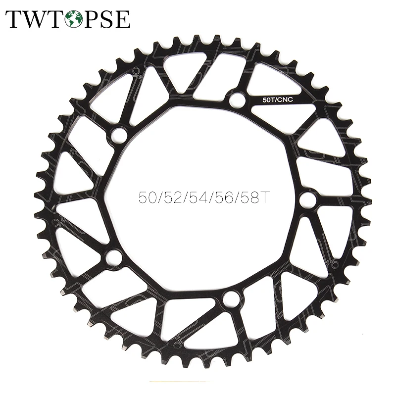 TWTOPSE 85g Lightweight Bike Chain wheel For Brompton Folding Bicycle Round Shape Narrow Wide 130BCD 130mm 50T 52T 54T 56T 58T | Спорт и
