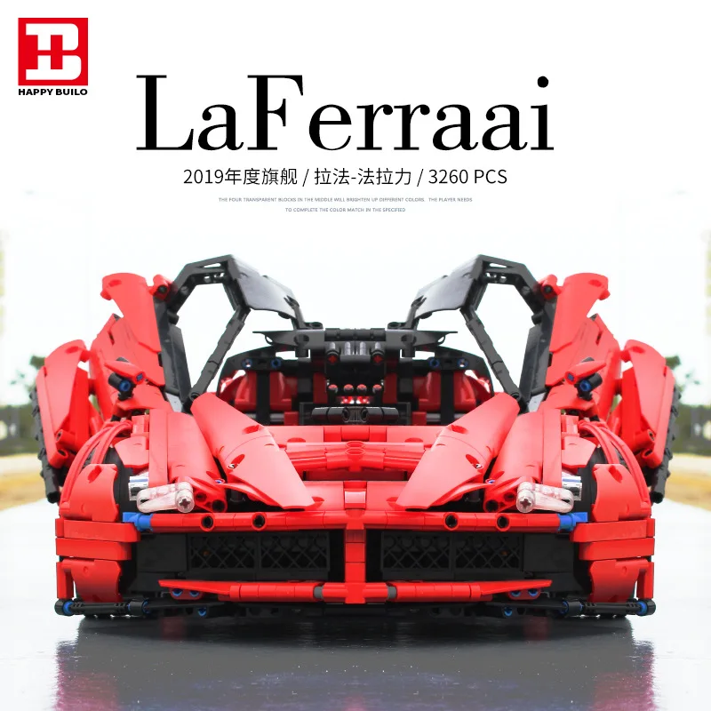 

Xinyu 1002 Science And Technology Machinery Group Series Red Sports Car Rafah Adult Educational Assembled High Difficulty Buildi