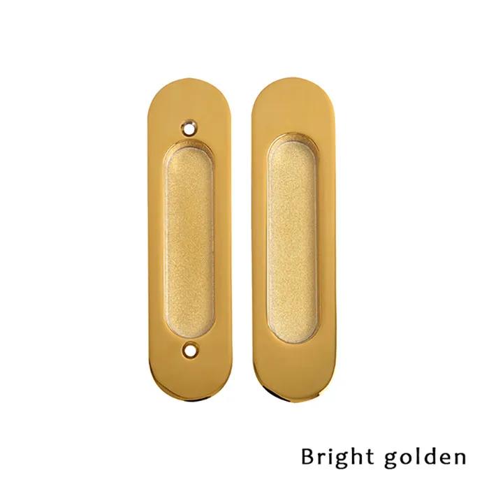 F-Bright golden Встроенная ручка раздвижной двери из цинкового сплава бронзовая утопленная ручка пара Скрытая ручка - Цвет: F-Bright golden