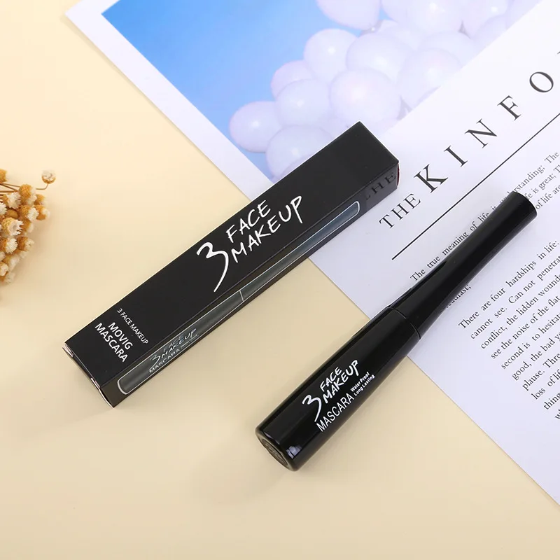 3 FACEMAKEUP/Волшебный веер тушь для ресниц водостойкий макияж не halo Длинная Густая Черная тушь для ресниц