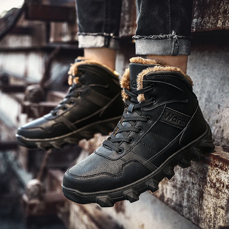 Зимние ботинки; мужская теплая Повседневная обувь на меху; резиновые ботильоны; мужские кроссовки на шнуровке; модные зимние ботинки; Высок... Зимние ботинки; мужская теплая Повседневная обувь на меху; резиновые ботильоны; мужские кроссовки на шнуровке; модные зимние ботинки; Высок...