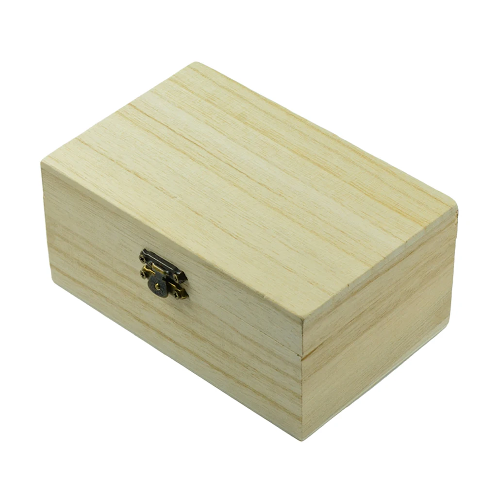Wooden Treasure Chest Wood Jewelry Storage Decoupage Craft Box Memory Crafts