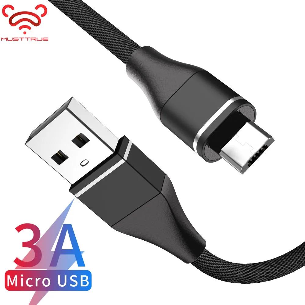 

MUSTTRUE USB Micro Cable 3.0A Data Cable For Samsung s6 edge Smartphone Charging Data Cable for Tablet HTC Cable Micro USB