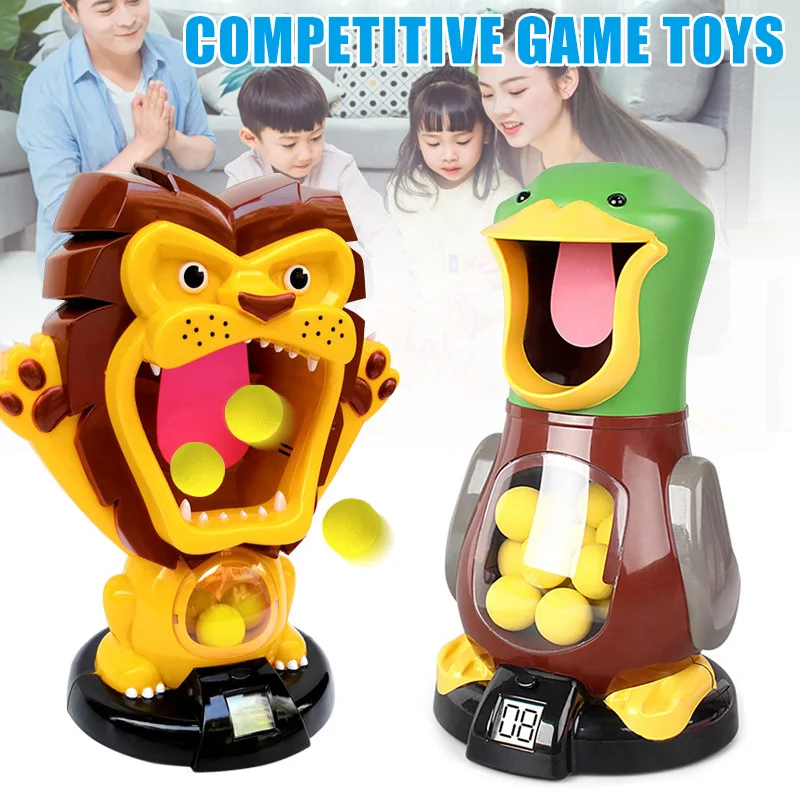 

Soft Foam Ball Shooters - Toys with 12 EVA Soft Foam Balls Duck Lions Shaped Shooting Targets YJS99