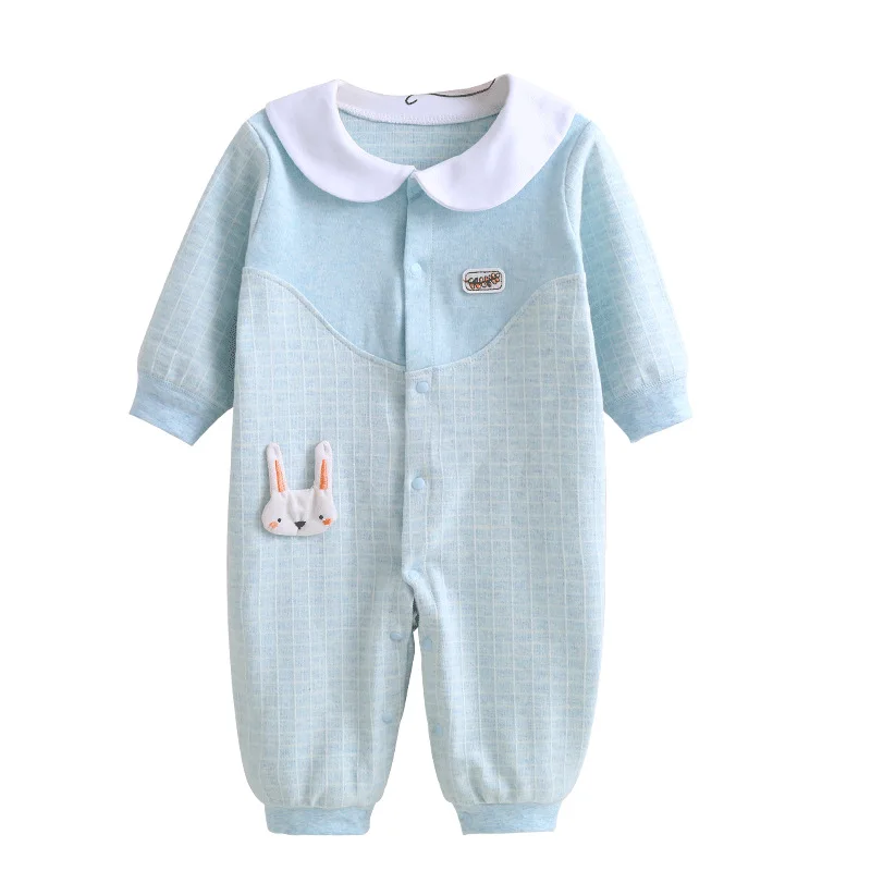 

New Born Baby Girl Clothes 3-12M Baby Boy Sleeping Bag Swaddle Gown Toddler Pajamas Rabbit Collar Jumpsuit Infant Sleep Wear