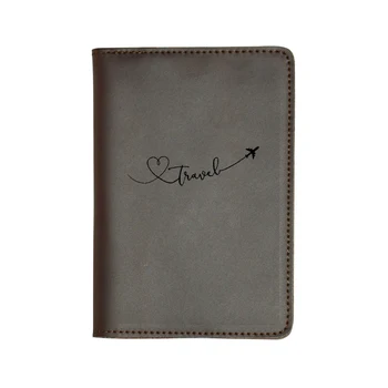 

Cartoon Interesting Love Travel Aeroplane Passport Wallet Simple Leather Passport Cover Credit Card Holders Purse Travel Cover