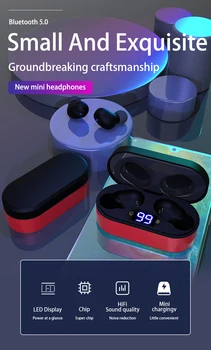

JS1 TWS Mini Wireless Bluetooth 5.0 Earphone LED Digital Display Headset Waterproof Sports Stereo Headset With Charging Box