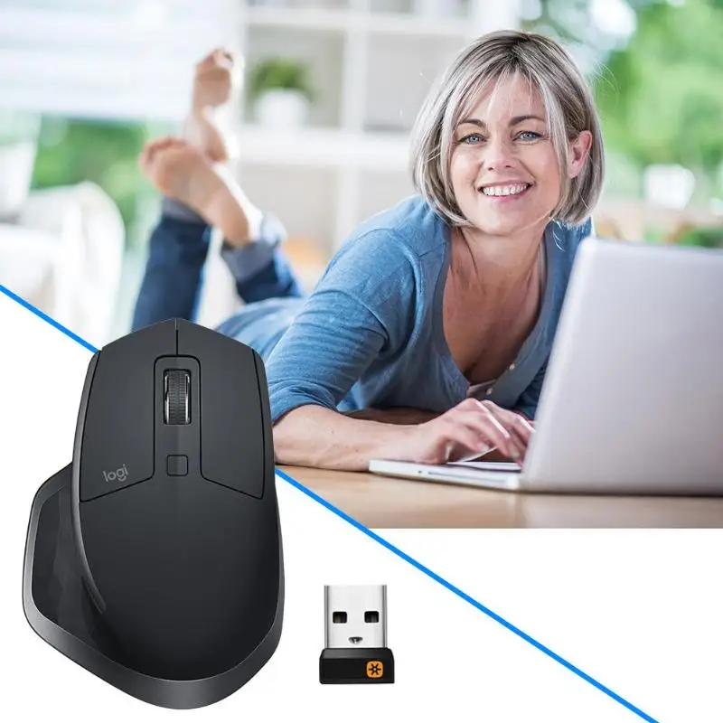 Беспроводная офисная мышь logitech MX Master 2S 4000 dpi 2,4 GHz Bluetooth USB Unifying многофункциональное подключение компьютерная мышь для лэптопа