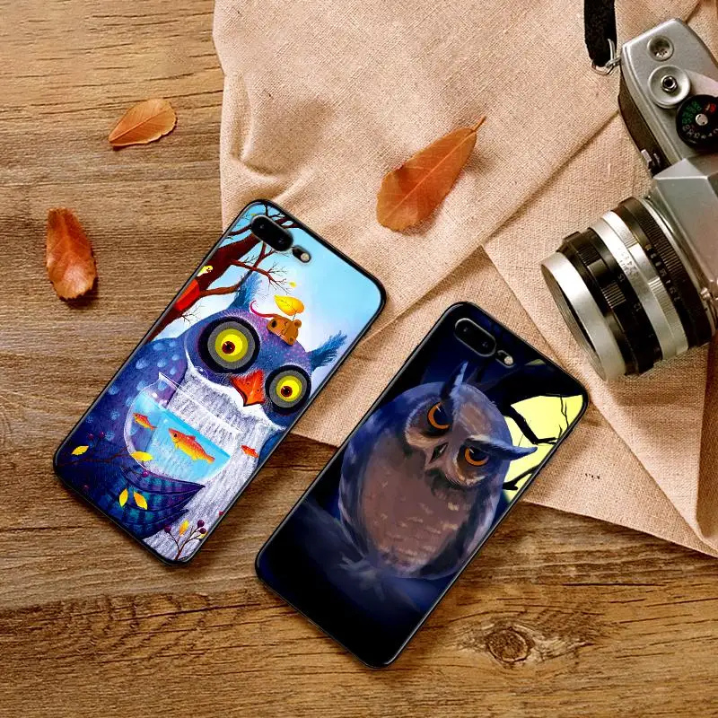 Чехлы для samsung S8 S9 S10 Plus Lonely owl NOTE 8 9 M10 M20 M30 S7 Edge задняя крышка телефона подарок |