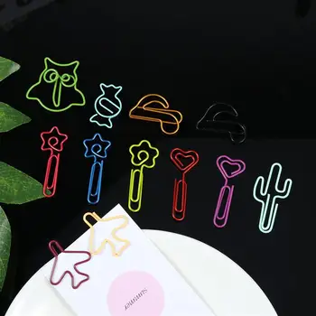 

40PCS Adorable Animal Shape Paper Clips Metal Card File Note Mark Bookmark Clips for Home Office School (Random Style and Color)