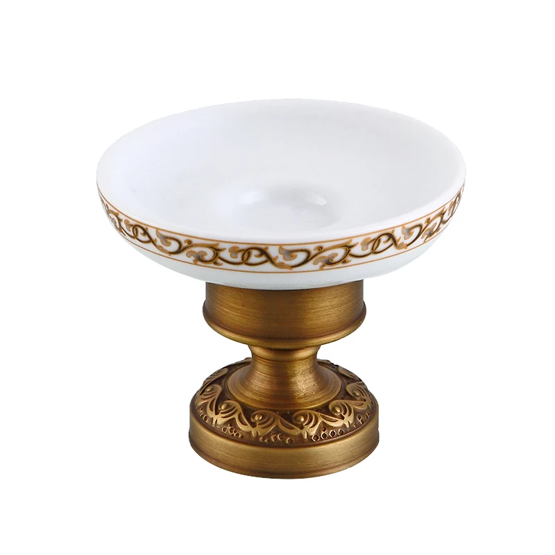 

MADICA 12*11cm Ashtray Soap Dishes For Shower Room Vintage Metal Copper Nail Solid Soap Box Bronze Brass Stable Soap Holder