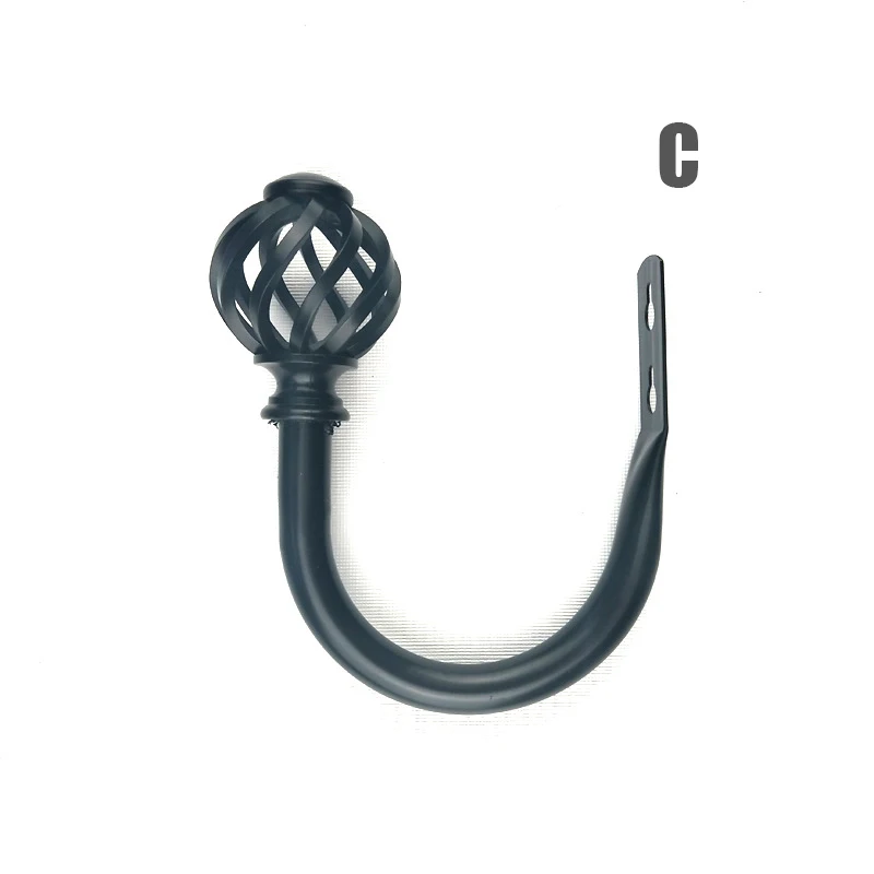 2PCS U Shaped Curtain Wall Hook Curtain Hold Back Metal Arm Hook Loop Holder Blot Home Hanging Decor