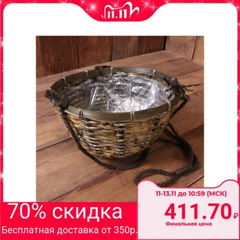 

Hanging cache-pot, d = 30 cm, wicker, "Cone"