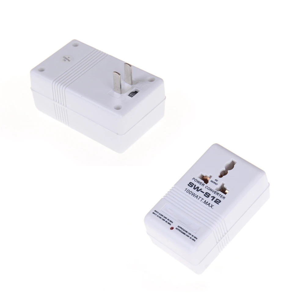 110V To 220V Step Up Down Voltage Converter 100W Watt Transformer Travel Socket