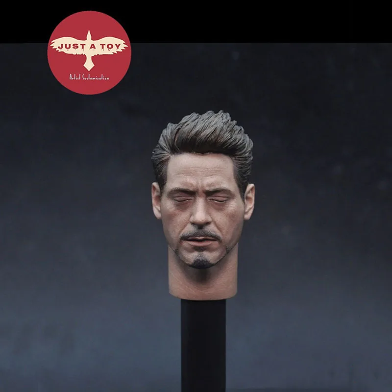 JUST A TOYS 1/6 весы медитация серия закрытый глаз Железный человек Тони Старк голова с шеей лепить Тони для 1" HT фигурка тела