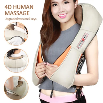 

U Shape Electrical Shiatsu Back Neck Shoulder Body Massager Infrared Heated Kneading Car/Home Massagem