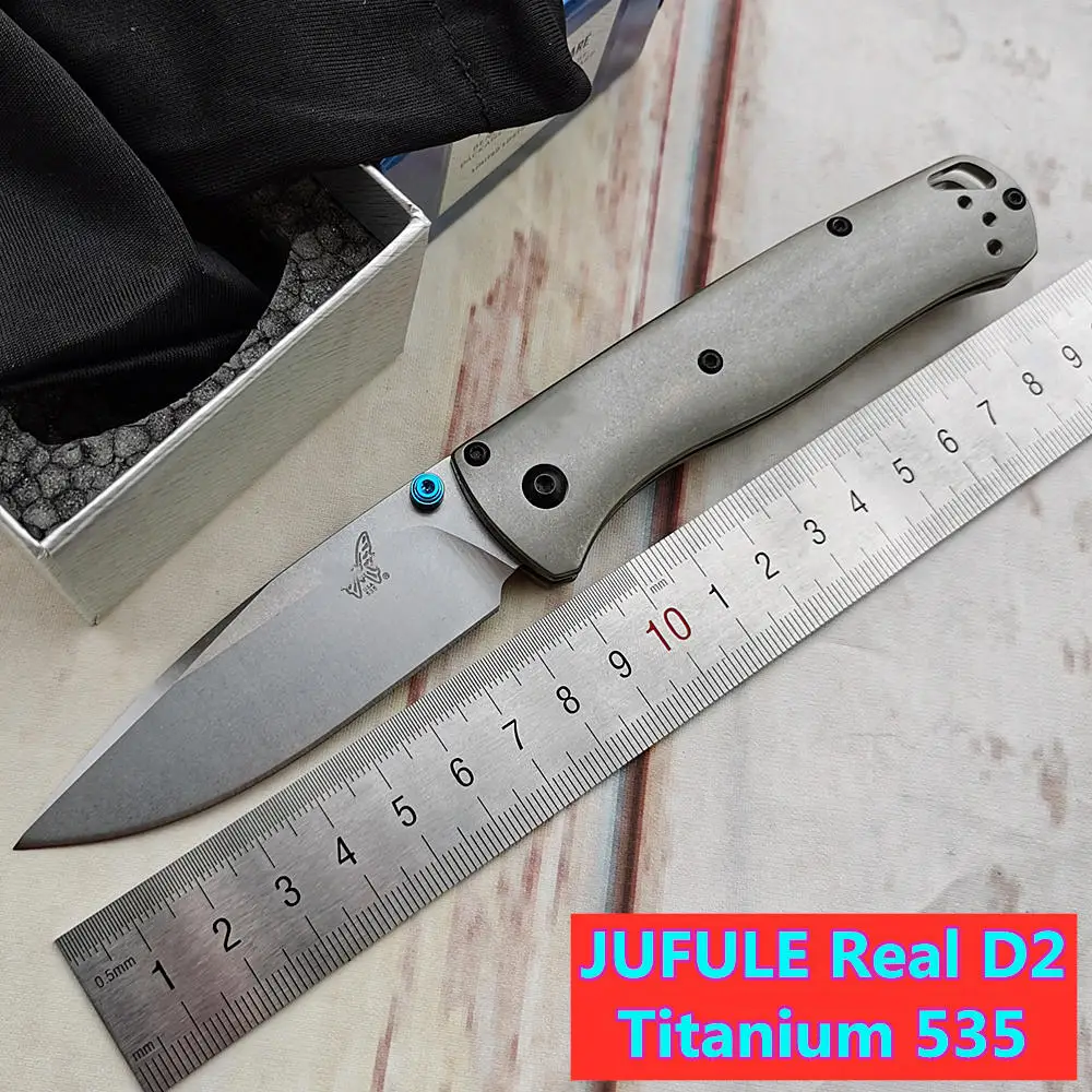Складной карманный нож JUFULE лезвие из титана и стали D2 535TI TC4 535 | Инструменты