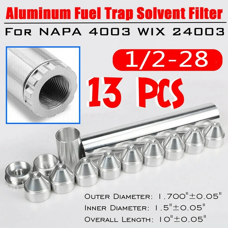 Для Napa 4003 Wix 24003 Авто 13 шт. 1/2-28 10 дюймов алюминиевая топливная ловушка растворитель фильтр