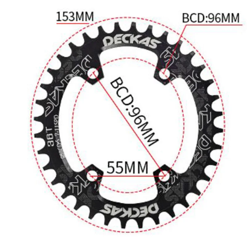 Deckas BCD96 32/34/36/38T Круглый/овальный диск MTB велосипеда передняя Звездочка для XTR/M8000/M9000