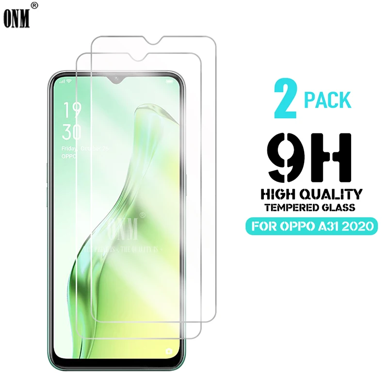 2 шт A31 2020 закаленное стекло для OPPO защита экрана 9H защитная пленка|Защитные