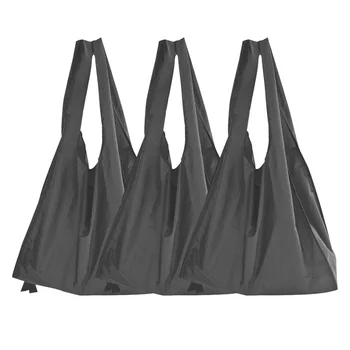 

3pcs/set Women Portable For Groceries Shopping Tote Bags Travel Durable Reusable Solid Multifunction Picnic Lunch Washable