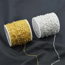

2Meter Handmade Metal Cable Chains with 2mm Balls Bead for Bracelet Necklace Chain Jewelry Making Supplies DIY Accessories