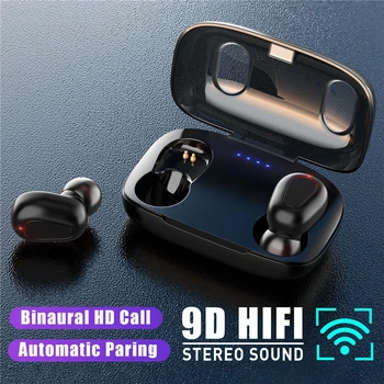 

New L21 TWS Wireless Bluetooth Stereo Earphone Bluetooth 5.0 Touch Control Earbuds 350mAh PowerBank Earphone Sports Headset