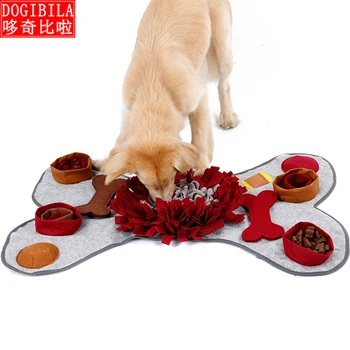 

Pet training decompression blanket dog sniffing pad sniffing pad bone bones slow energy puzzle game pad pet toy