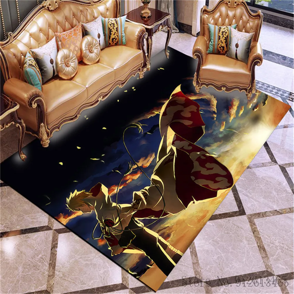 quilt 3D Cartoon Naruto Anime Anime Ninja Uzumaki Uchiha Print Floor Mats area rug Carpets Mats Floor Rug For Living Room Non-slip fitted sheet