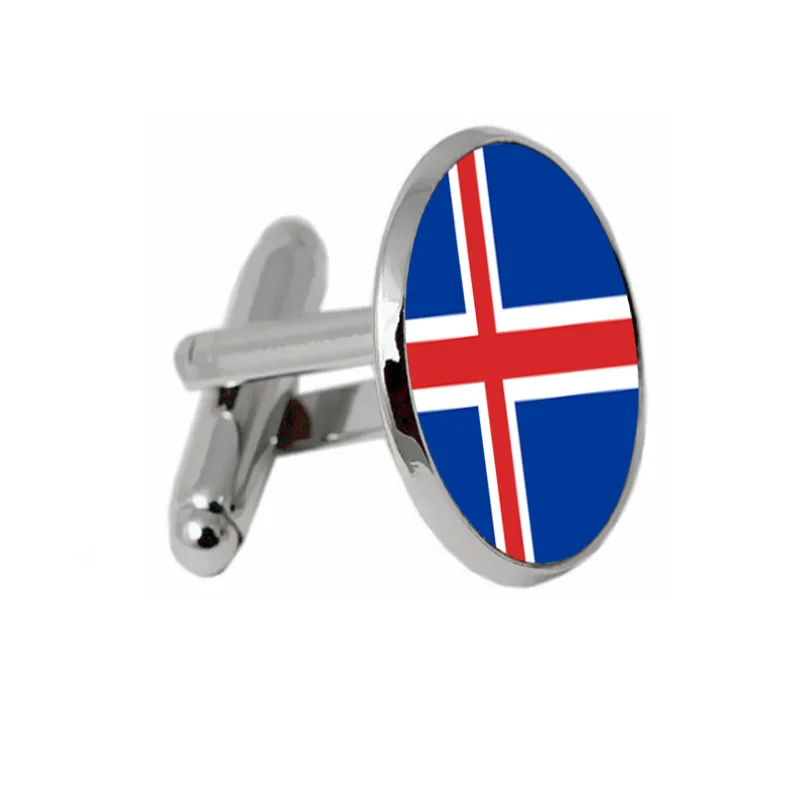 

Creative New Style Football Cufflinks Belarus Bulgaria Iceland Belgium Brazil Gemstone Collar Single-Breasted