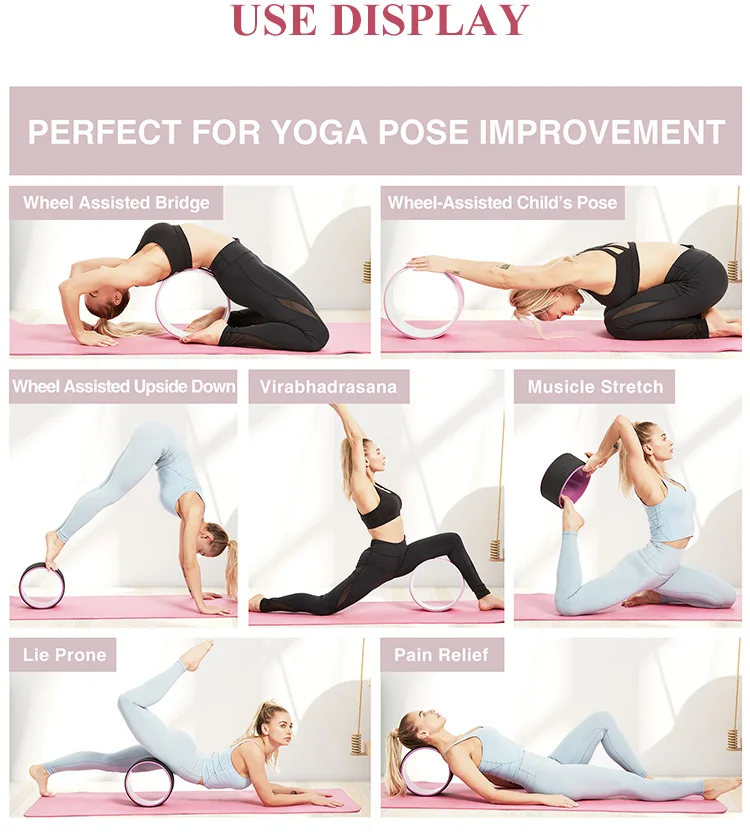 Yoga Wheel Fitness Roller Back Training Tool Product Using