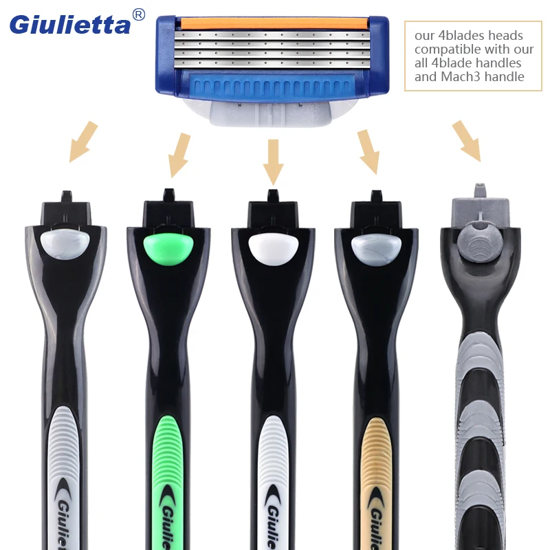 Giulietta-8pcs-lot-Shaving-Razor-Blade-For-Men-Manual-4-Layer-Stainless-Steel-Shaver-Blades-Head (4)