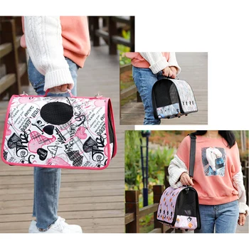 

Portable Dog Cat Pet Carrier Bag Pet Puppy Travel Bags Breathable Mesh Small Dog Cat Carrier Outgoing Camping Pets Handbag