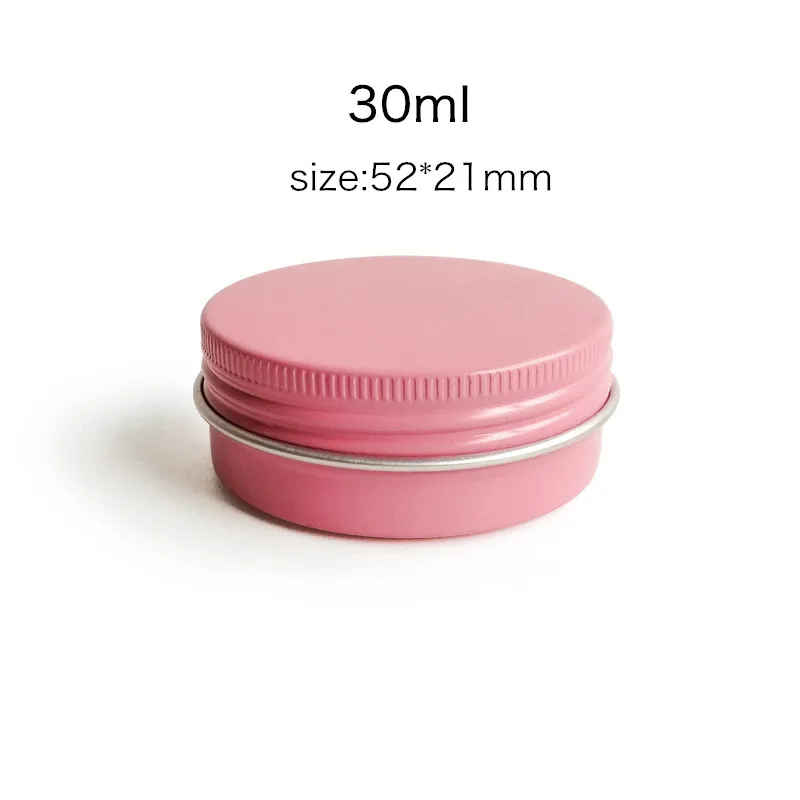 

30ml Pink Aluminum Storage Jars Mini Candy Color Tank Creative Sealed Portable Liquid Makeup Powder Home Organizers Box