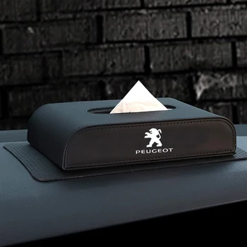 

1 pcs Car Tissue Box Holder Interior Decoration Car Storage for Peugeots 107 108 206 207 308 307 508 2008 3008 style Car