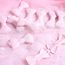 Розовые милые девушки Детский жакет из денима для девочки; «сердечки» и милым дома розовым бантом закуски герметичный зажим герметичный прекрасно впитывают влагу, герметичное уплотнение зажим