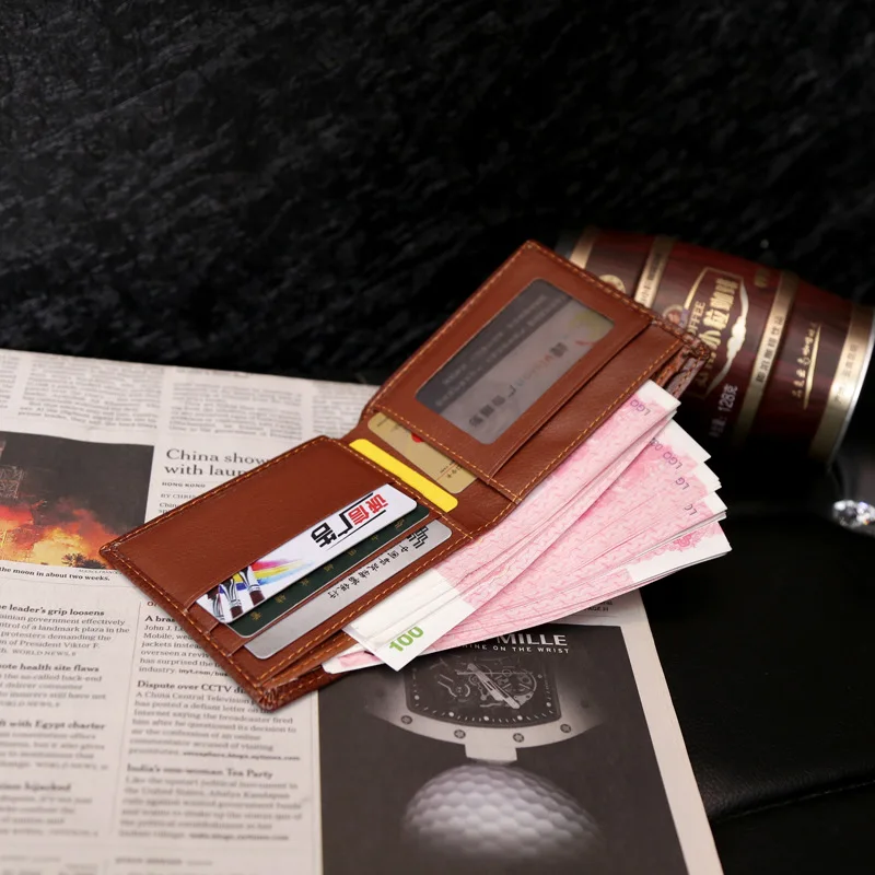 Men Business Wallet Short Paragraph Coin Purse Multi-card Position Billfold Wallet Credit Card Bag Casual Men Wallet