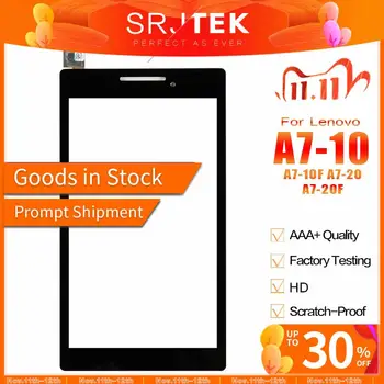 

SRJTEK 7" Touchscreen For Lenovo Tab 2 A7-10 A7-10F A7-20 A7-20F Touch Screen Sensor Tablet PC Replacement For A7-10 Digitizer