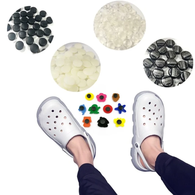 10 DIY CROCS Charm Black Back Buttons Make Your Own Shoe Fast Shipping USA