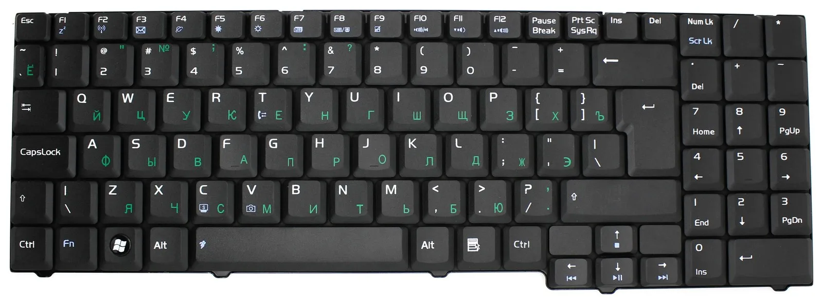 Клавиатура для ноутбука Asus M51 M51V X55SR F7 F7E F7F P/n: NSK-U400R 9J.N0B82.00R 04GND91KRU10-1 | Компьютеры и