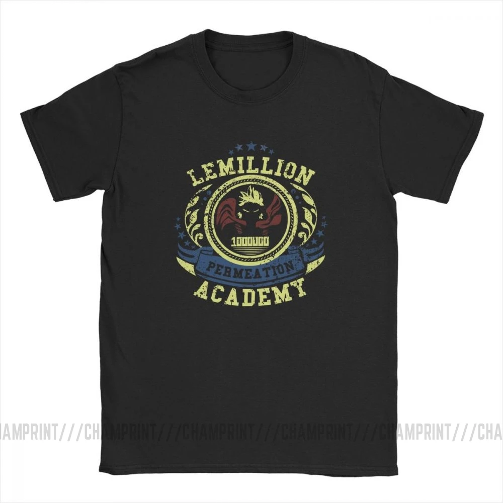 Lemillion Academy My Hero Academy футболки для мужчин размера плюс одежда японская анимация футболки очищенный хлопок Футболка