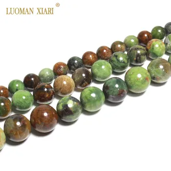 

Fine AAA 100% Natural Green Opal Round Gem Stone Beads For Jewelry Making DIY Bracelet Necklace 6/8/10/12mm