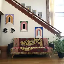 Розовая пантера диван Чехлы пылезащитный чехол повседневные пледы ковер украшение один диван с обивкой из гобелена коврик