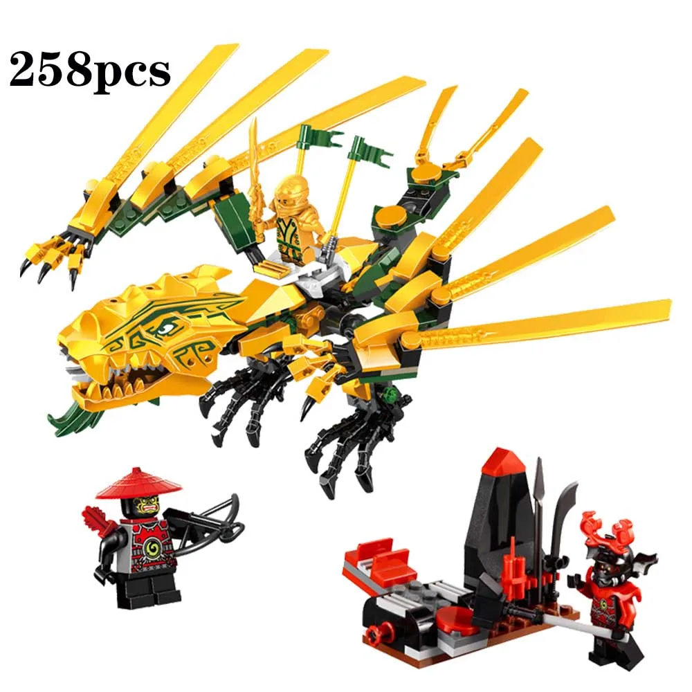 

2019 New Toys for Children Bela Self-locking Bricks Compatible LegoING Ninjagoed The Golden Dragon 70503 Building Block Set
